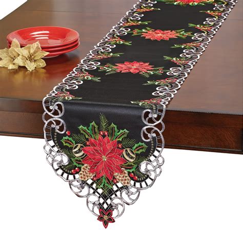 black christmas table runner|black christmas tablerunners.